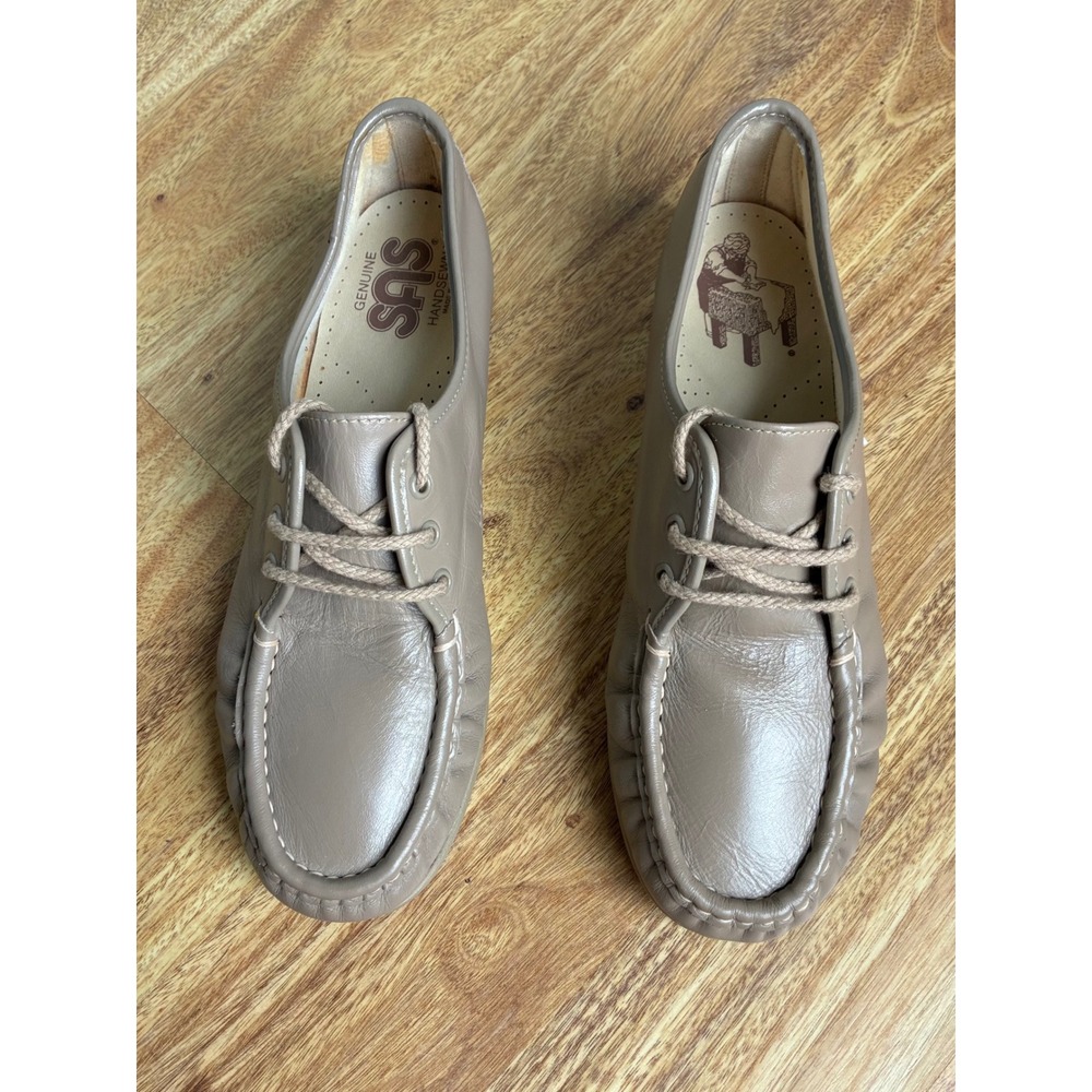 SAS Women's Siesta Leather Lace-Up Loafers Comfort Shoes Mocha Size 9.5 N